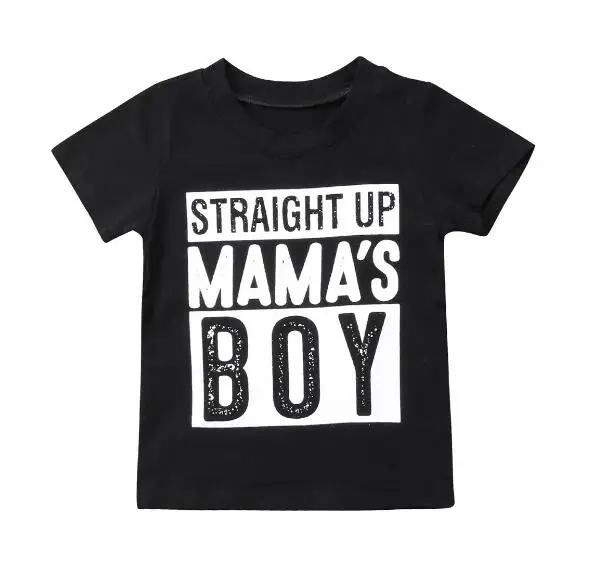

MAMAS BOY Kids Baby Boy Short Sleeve T-shirt Tops Casual Cotton Age 1 2 3 4 5 6Y