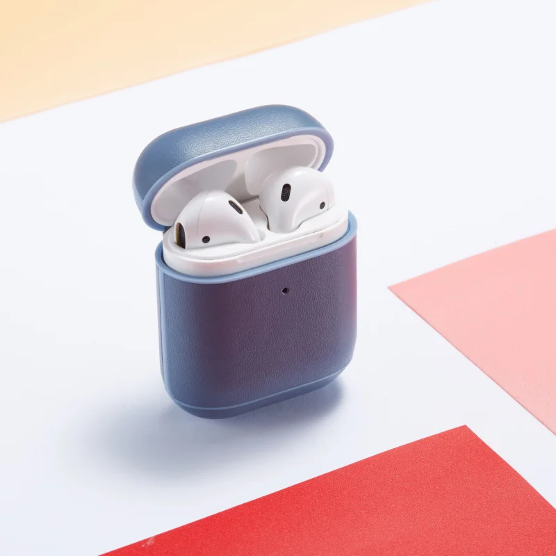 Роскошный бизнес чехол для наушников для Apple Airpods 2 ремешок из искусственной кожи Bluetooth наушники Air Pods чехол AirPod аксессуары