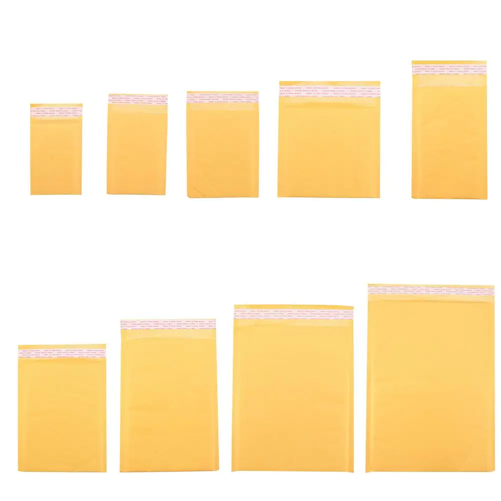 Желтая Крафтовая бумага клатч конверт с пузырьками электричество поставщик