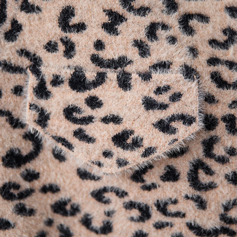 Brand Coat Fall Winter Women Short New Fashion Leopard OL Commuter Turn-down Collar Single Breasted Outerware Female | Женская одежда