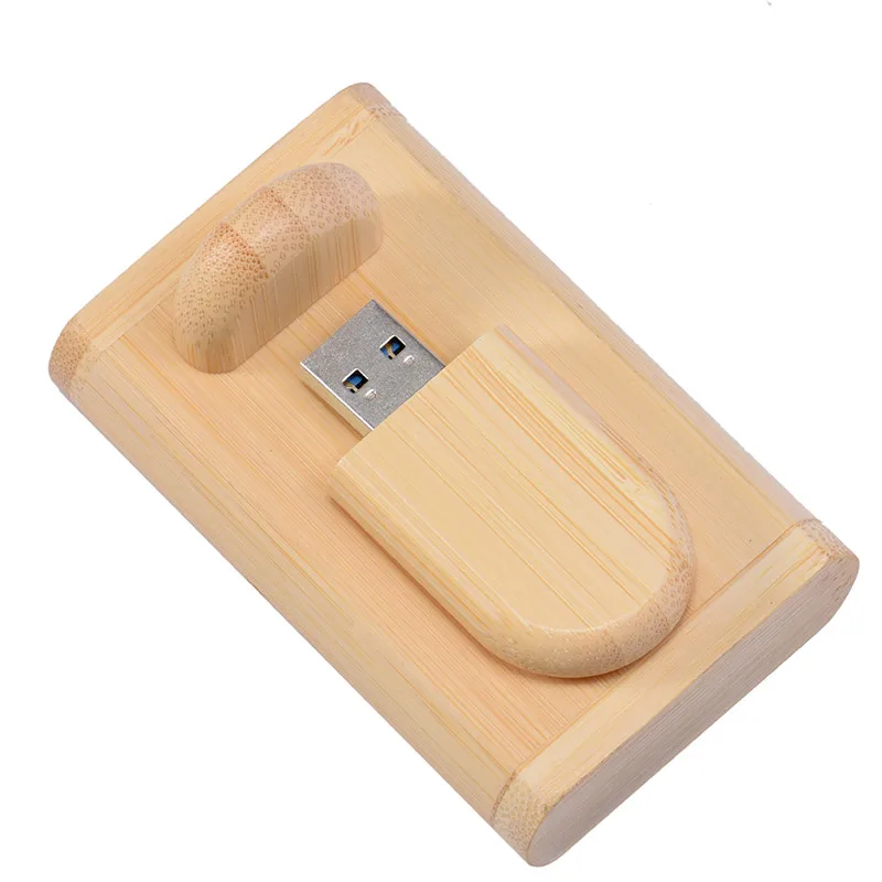 JASTER(более 10 шт. бесплатный логотип) Деревянный usb+ коробка usb флэш-накопитель 4 ГБ 8 ГБ 16 ГБ 32 ГБ 64 Гб карта памяти фотографии подарки - Цвет: Bamboo with BOX