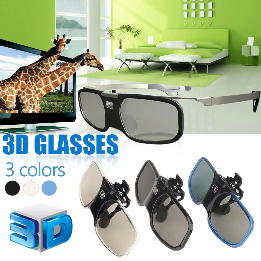 Новые 3D очки с зажимом, USB перезаряжаемая Технология DLP, активные 3D очки с затвором, универсальный тип 3D проектор, высокое качество