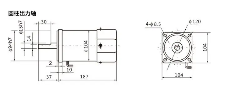 Однофазный 220V AC вертикальный микро мотор-редуктор скорость 140W 6IK140GU Постоянная