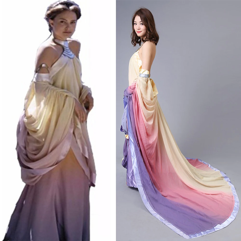 Платье для косплея Звездные войны Месть сита Padme Naberrie Amidala элегантные женские