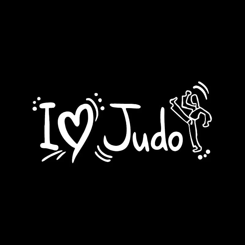QYPF 17 5*7 9 см I Love Judo Decor автомобильный бампер декоративная наклейка виниловый