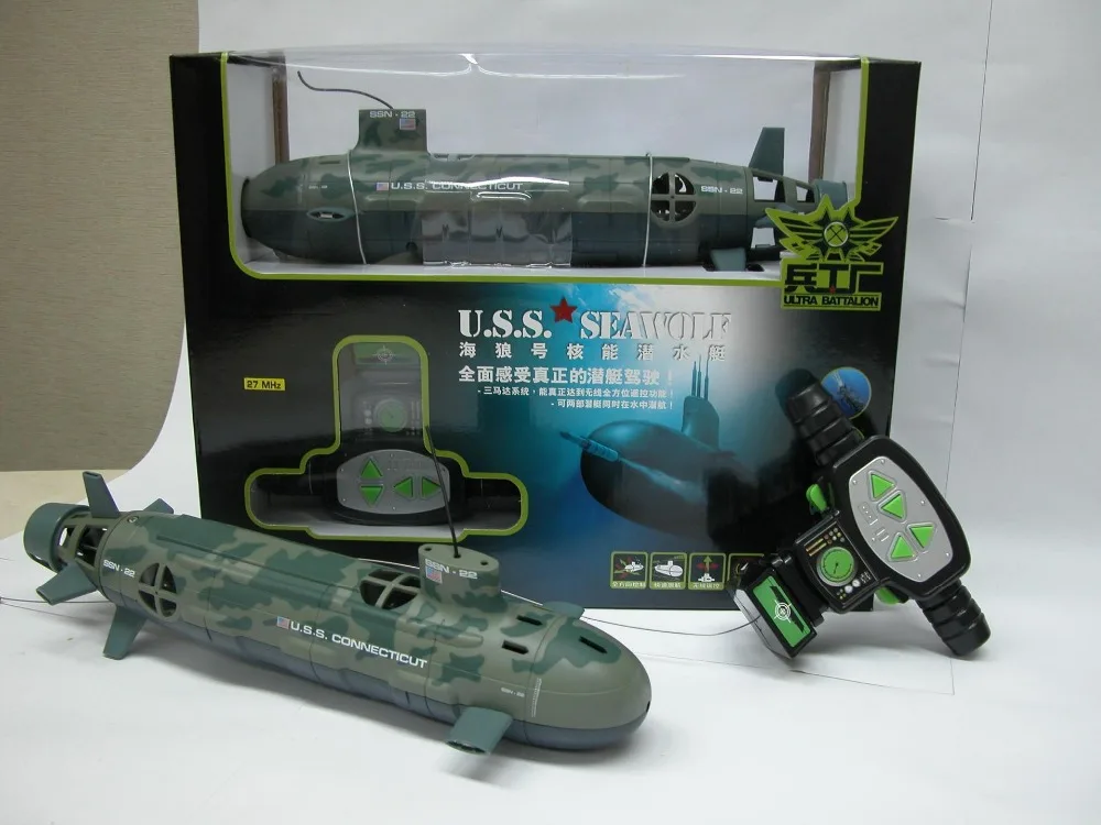 Пульт дистанционного управления подводная лодка большой U.S Seawolf rc субмарина игрушки для детей