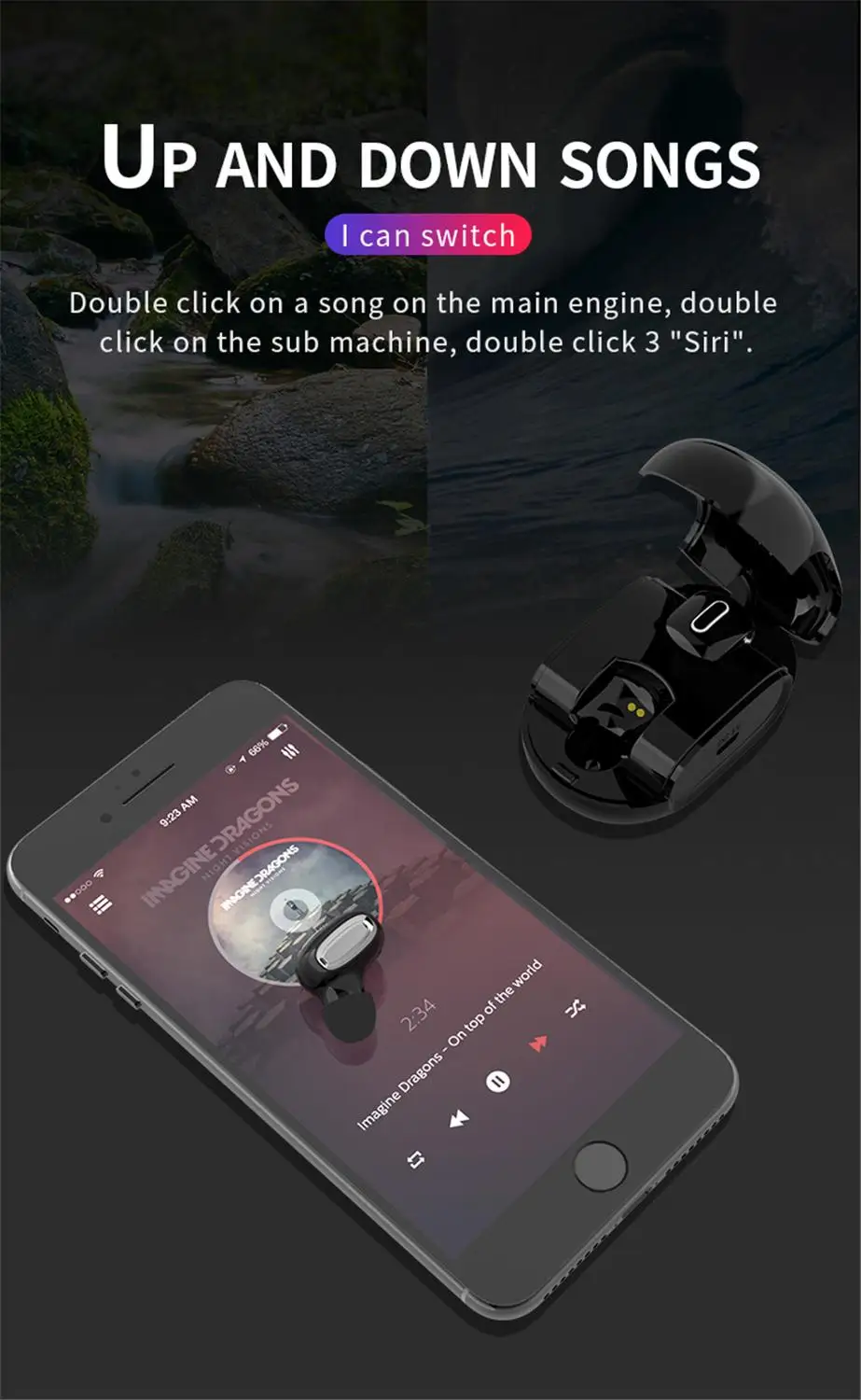 G2 Bluetooth гарнитура вкладыши спортивные беспроводные наушники 5 0 сенсорный