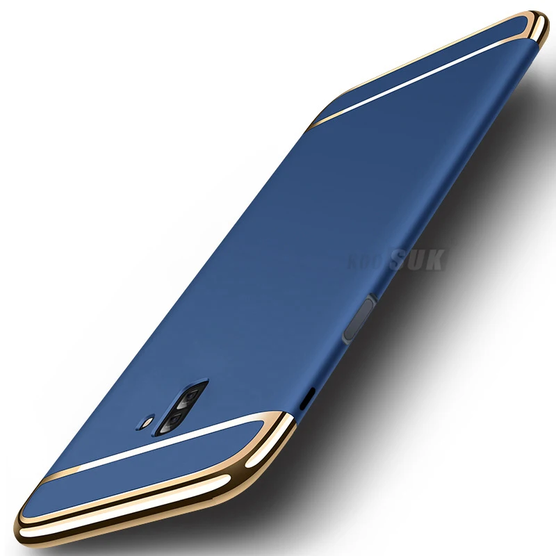 Чехол J6 для samsung Galaxy J6 Prime чехол Роскошный противоударный бампер Защита для samsung J6 Plus задняя оболочка - Цвет: Blue