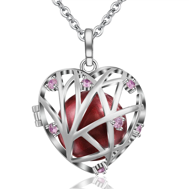 A23 EUDORA Harmony Ball Chime колье с кулоном в виде клетки медальон розовый циркон сердце кулон для беременных женщин Романтический подарок модные украшения 20 мм - Окраска металла: A23