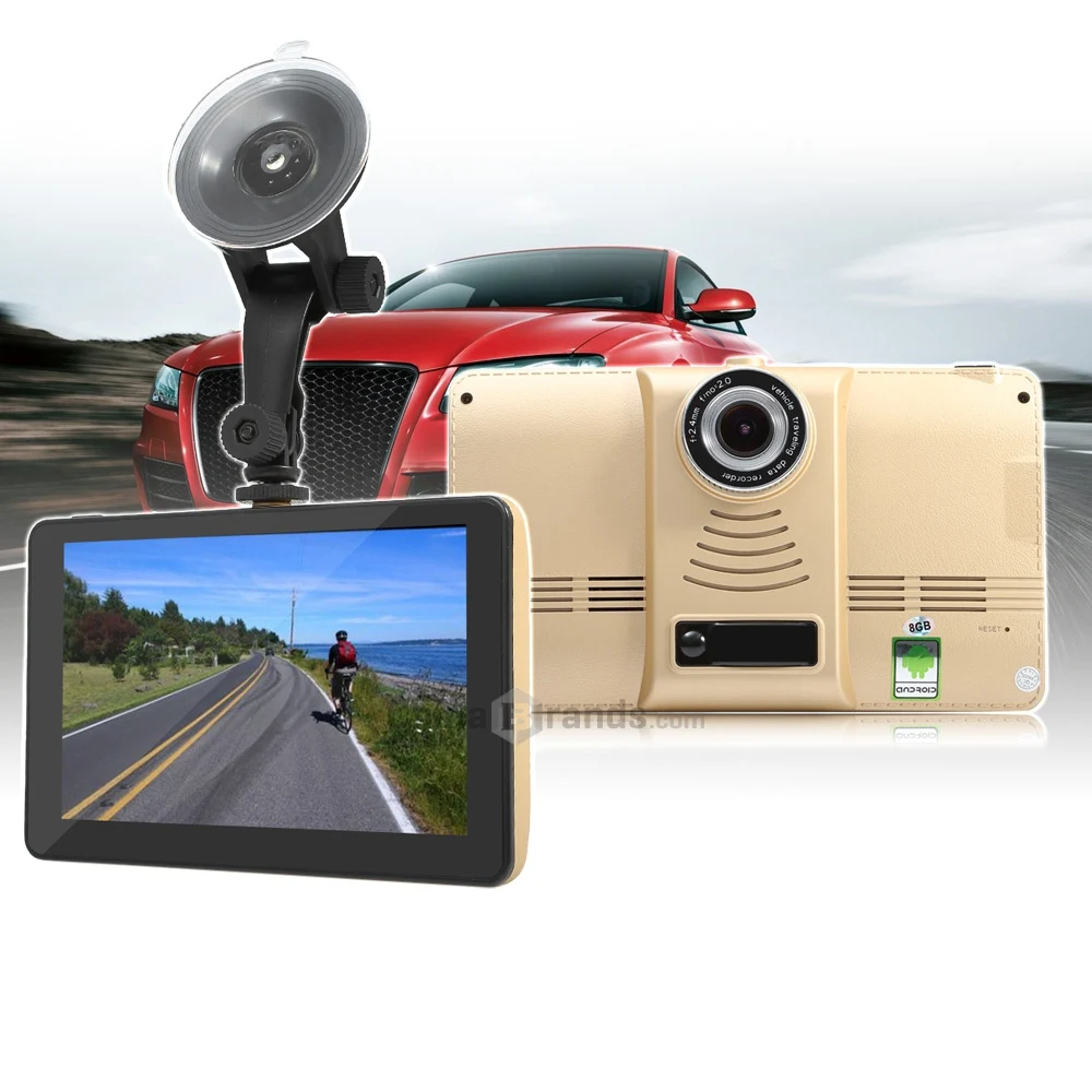 7 дюймов автомобиля Планшеты GPS 170 градусов Широкий формат 1080 P Видеорегистраторы