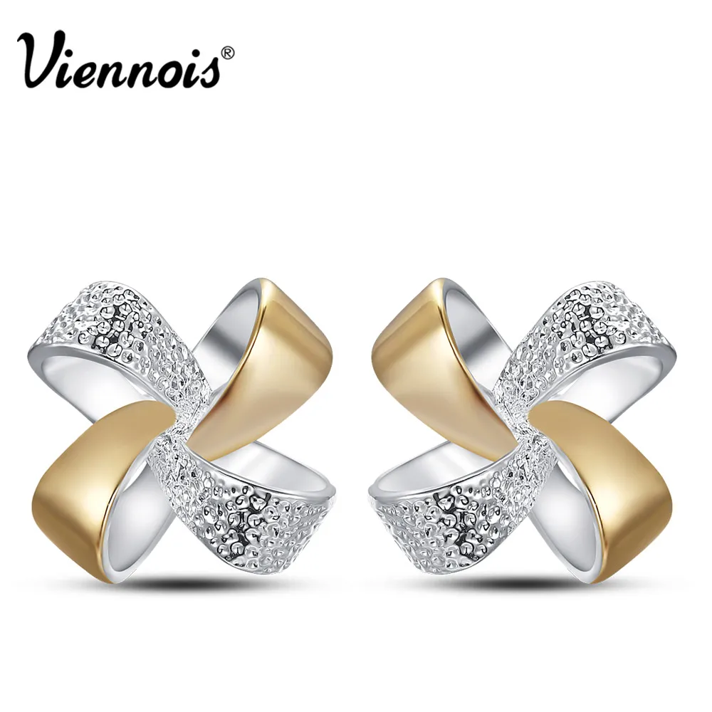 Viennois светло-золотой и серебряный Цвет небольшие серьги для женщин Мельница Стиль