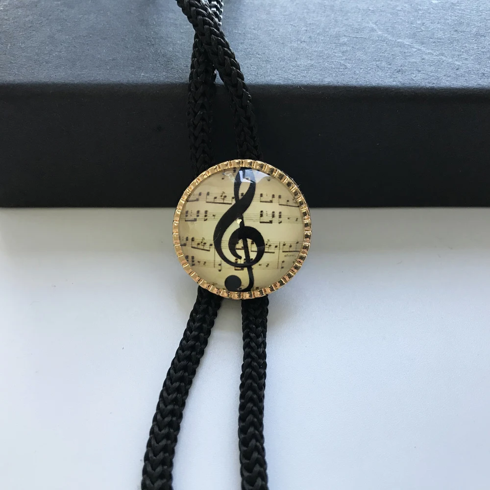 Cowboy Bolo Tie Women Fashion Jewelry Black Neck Wear Office clothing Accessories Music G-Clef Necklace Ties | Аксессуары для