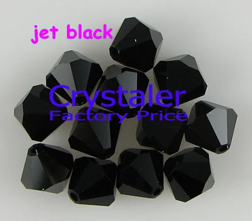 K9 Кристалл 5301 # класс AAAA jet черный цвет 3 мм 4 5 6 8 Кристальные биконовые бусины|bicone
