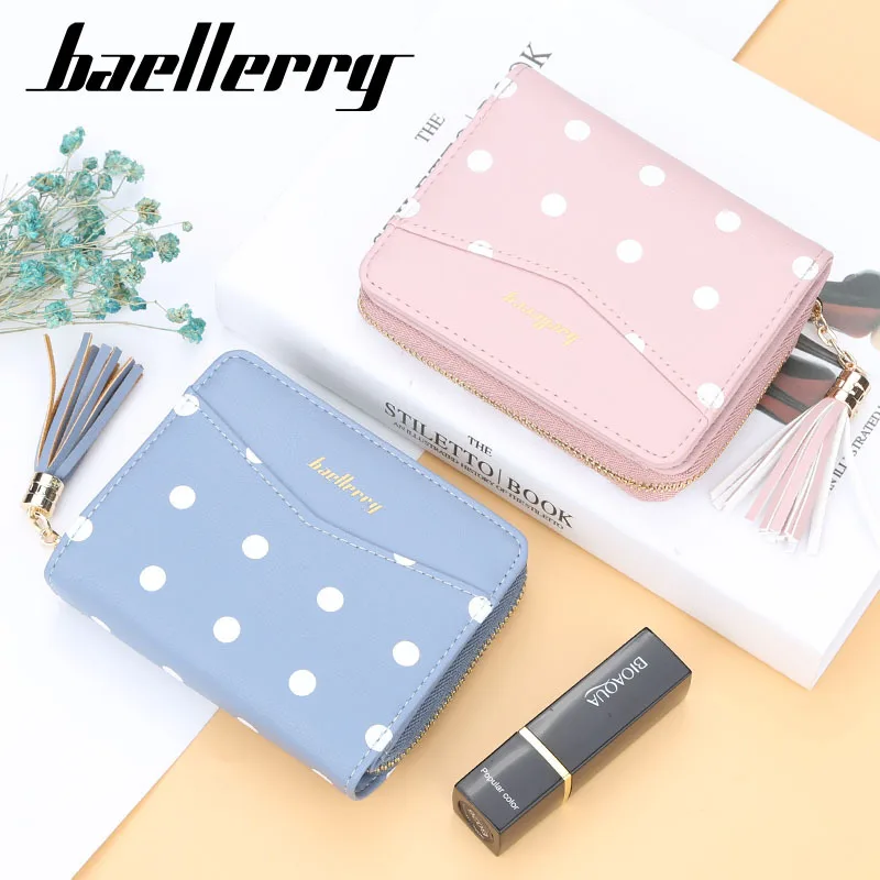 Короткий кошелек Baellerry простой маленький женский высококачественный на молнии с