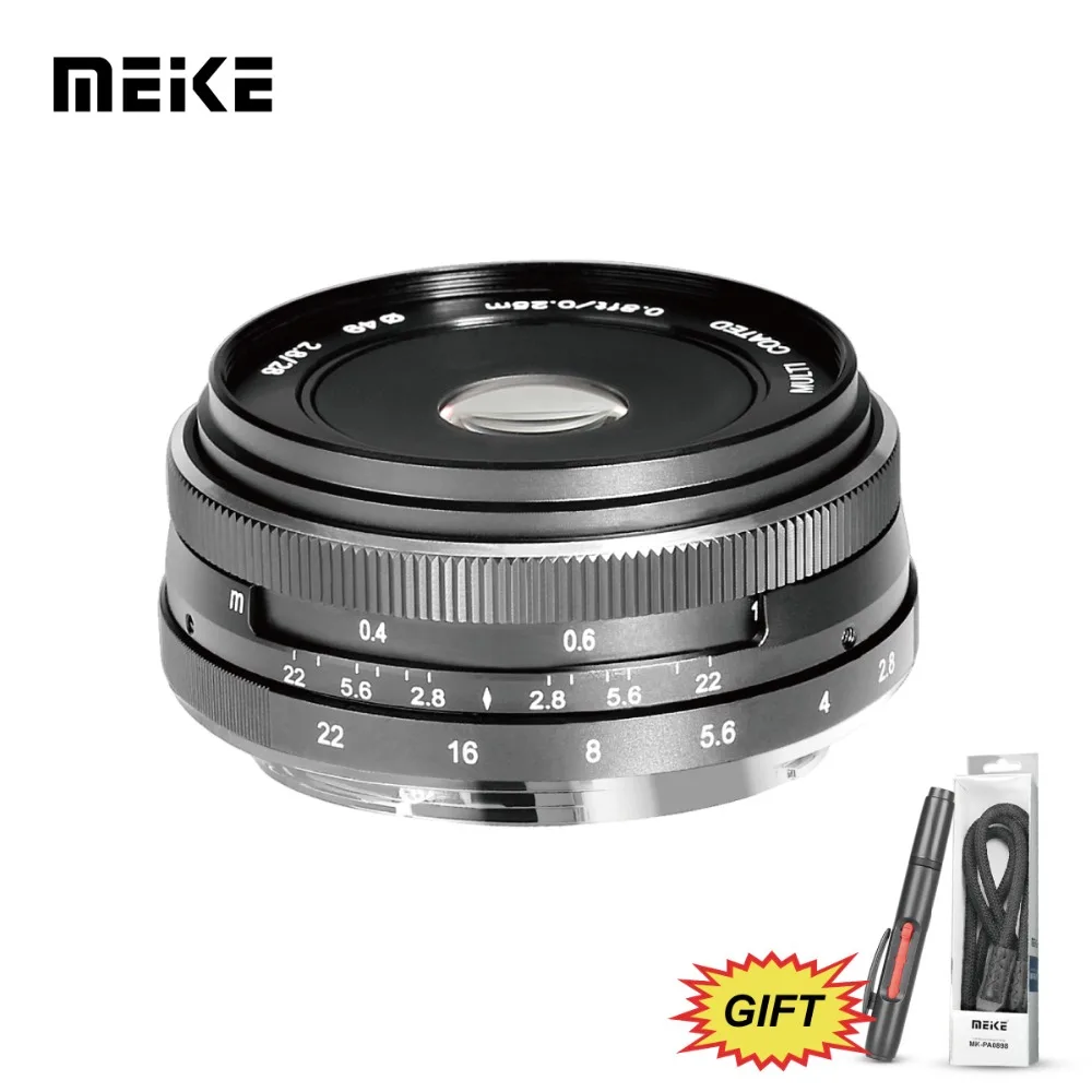 MEKE MK 28 мм f2.8 объектив с широкой диафрагмой и ручной фокусировкой для sony E mount NEX 3/3N/5/5 T/5R/6/7 и A5000/A5100/A6000/A6100/A6300/ a6500