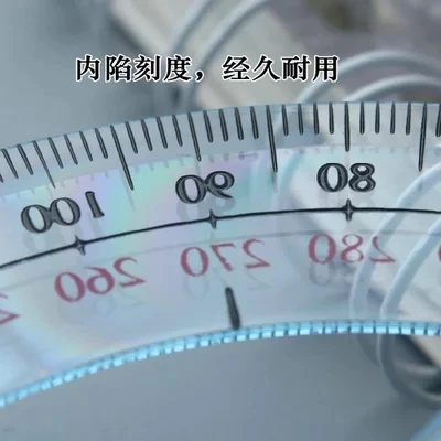 Студенты используют Полный Круглый транспортир diameter10cm поворотный иглы для удобного измерения