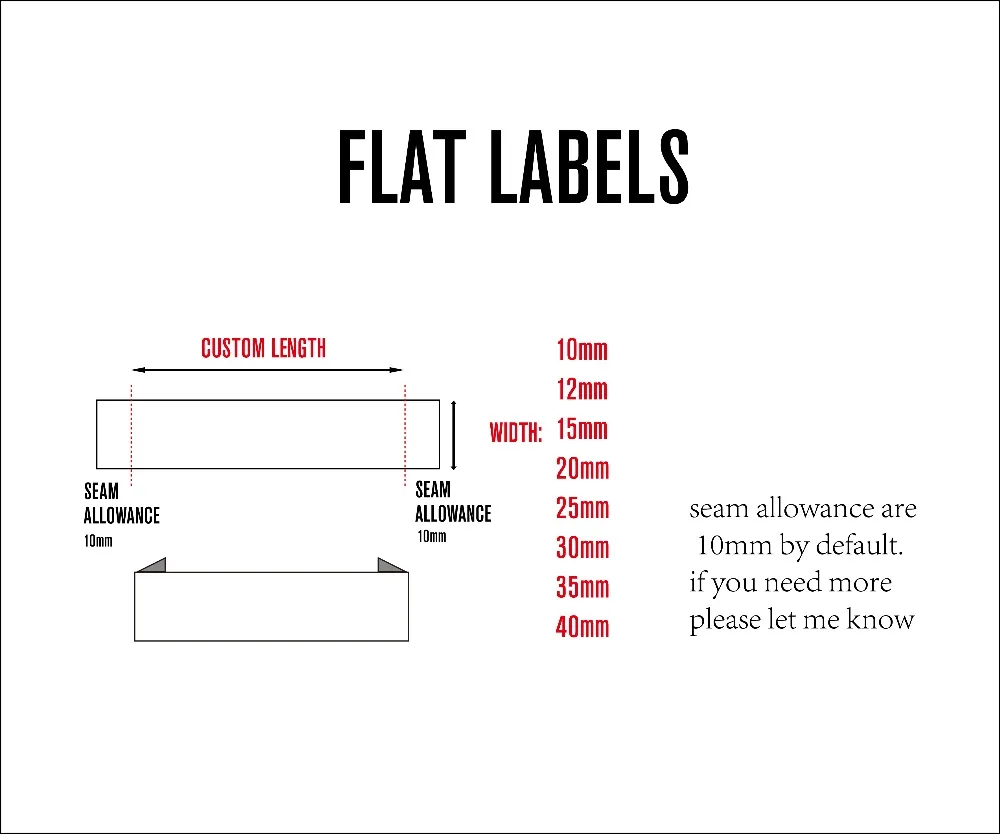 Custom Blue flower labels Sewing Labels Clothing Tags Flat folding Cotton Ribbon Label kids or baby (MD537) | Дом и сад