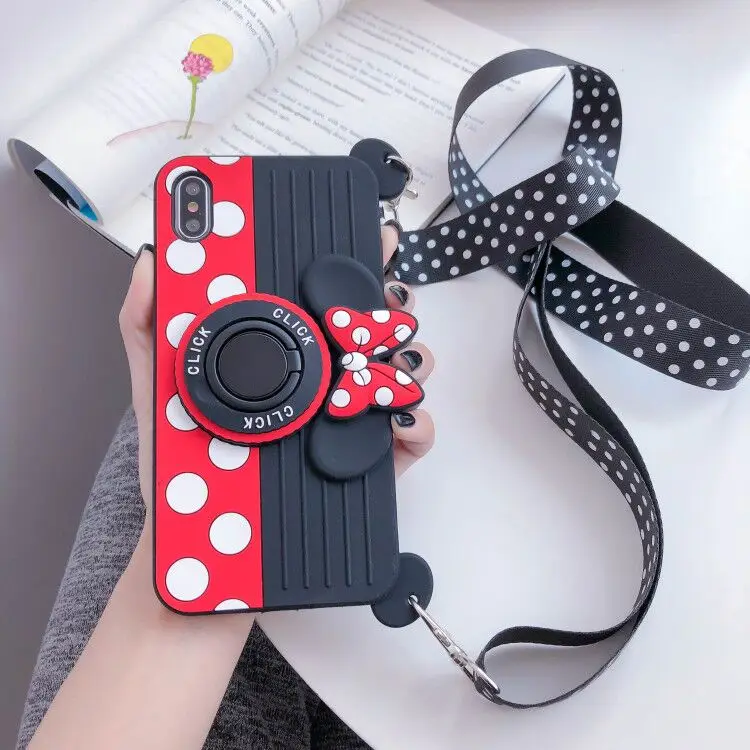 Милый чехол для телефона с 3d-камерой и изображением Минни Мягкий Силиконовый