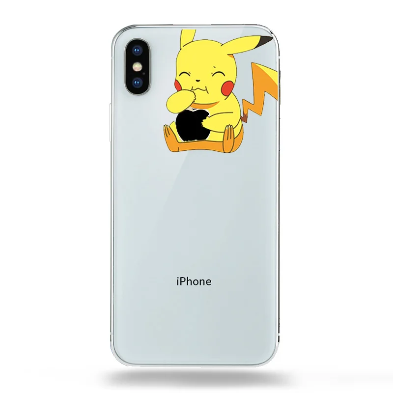 Pikachu Милые белоснежные маленькие Русалочки из мягкого ТПУ чехлы для телефонов iPhone XS MAX XR X 10 8 7 6s Plus креативный чехол с логотипом Патрик звезда - Цвет: Pikachu