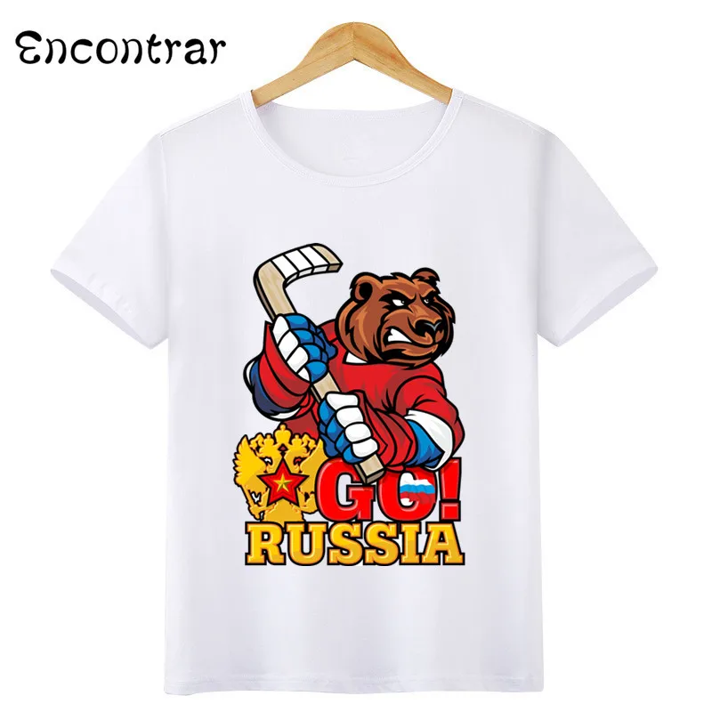 Детская футболка с изображением русского медведя Chewbacca повседневные топы