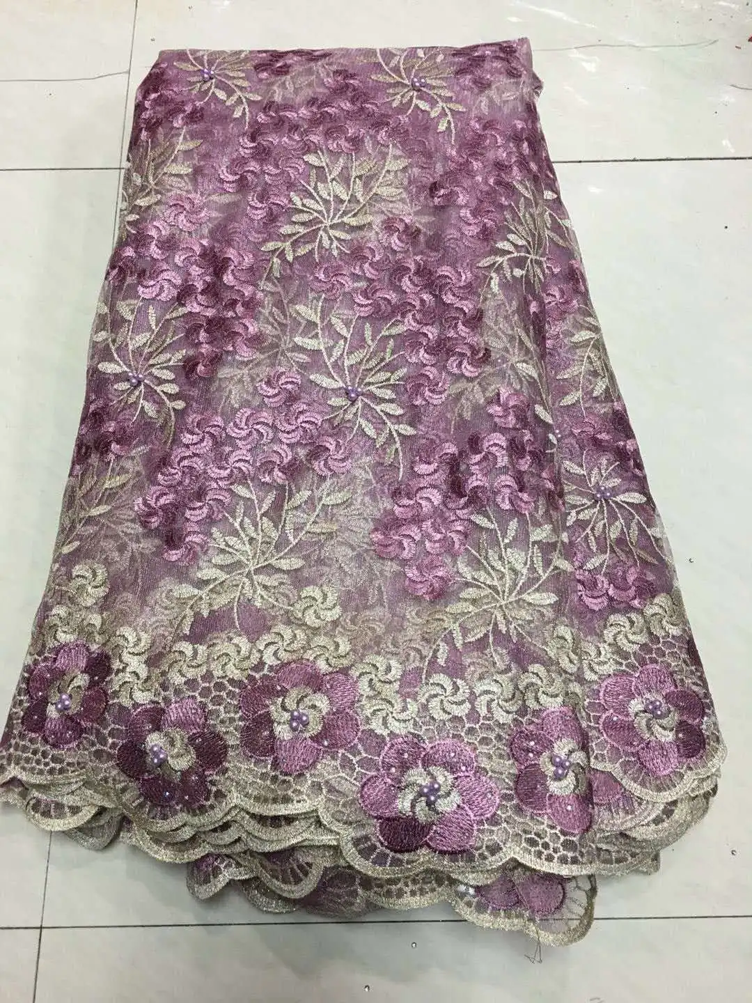 Королевская Синяя африканская кружевная ткань 2019 Высококачественная