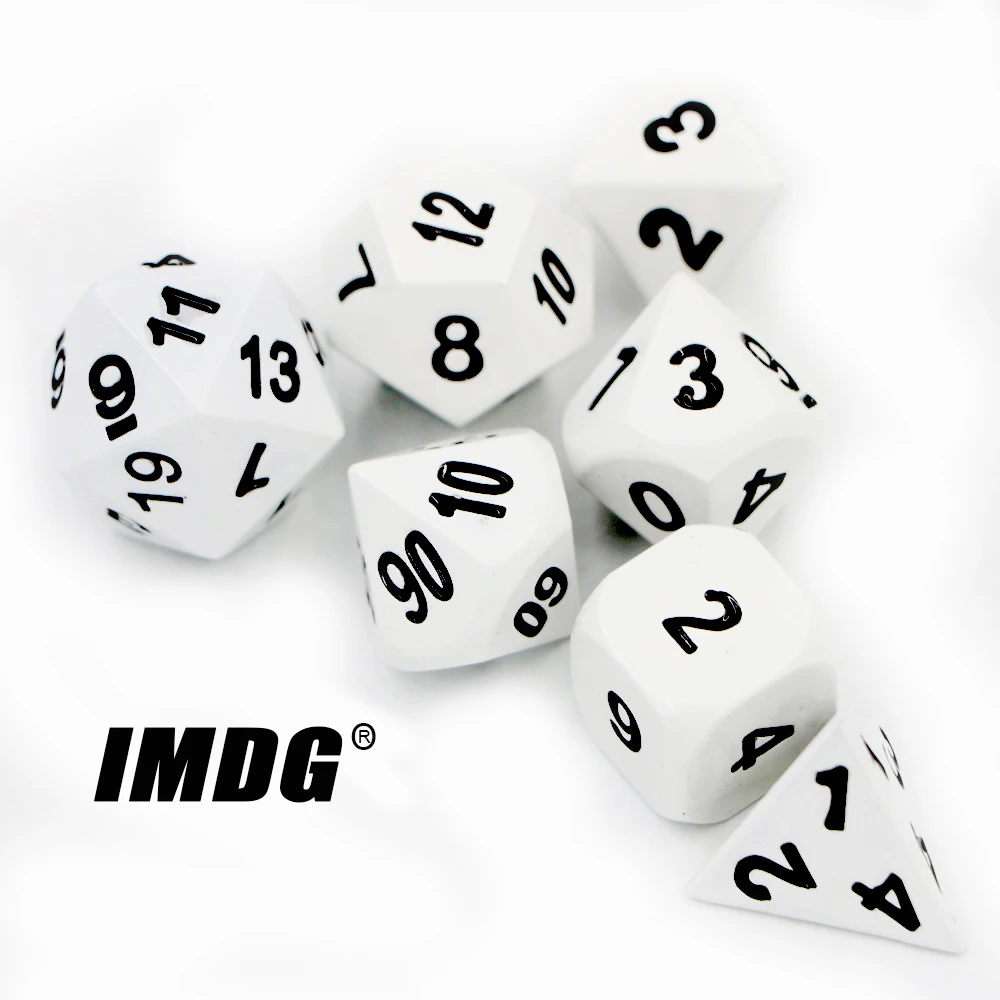 IMDG 7 шт./компл. креативная РПГ игра игральные кости многогранные металлические DND