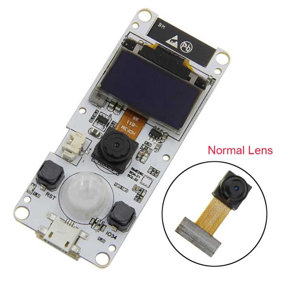 5Pcs for TTGO T-Camera ESP32 WROVER & PSRAM Camera Module ESP32-WROVER-B OV2640 Fish-eye Lens / Normal 0.96 OLED |