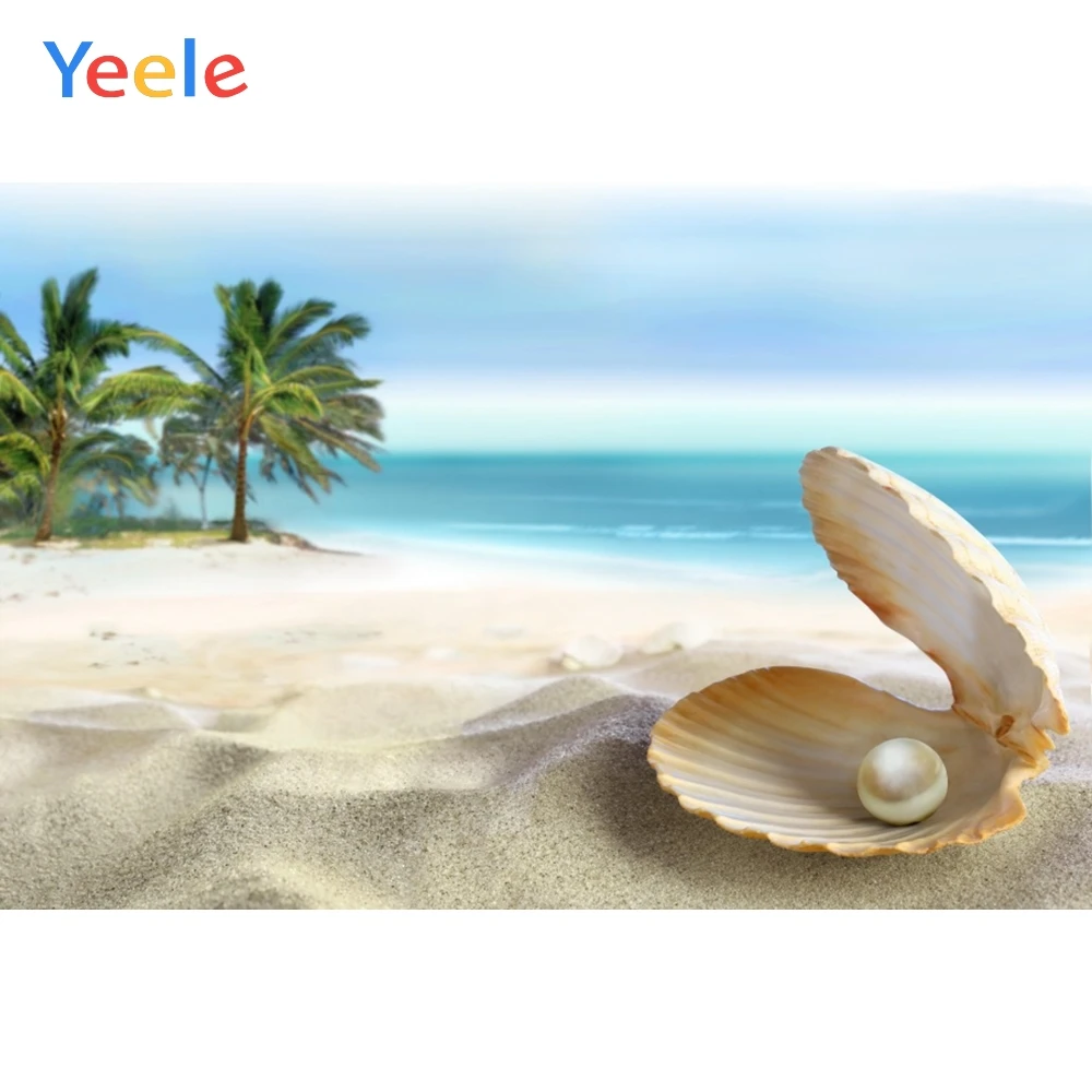 

Yeele Shell Pearl Beach Seaside Baby Party Photographic Backdrops Customized Photography Backgrounds Photocall Photo Studio