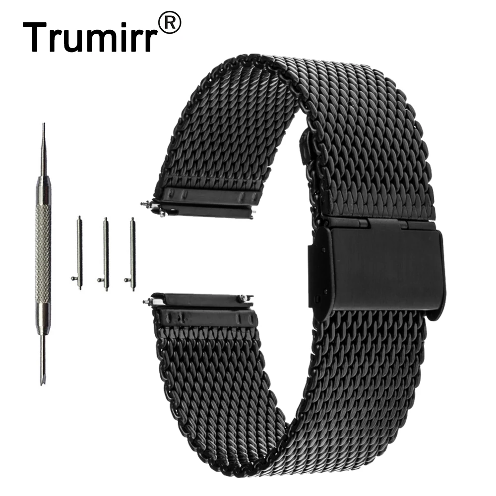 

18 мм Milanese Watch Band Quick Release для Asus ZenWatch 2 Женский 1,45 ''45 мм WI502Q ремешок из нержавеющей стали браслет на запястье