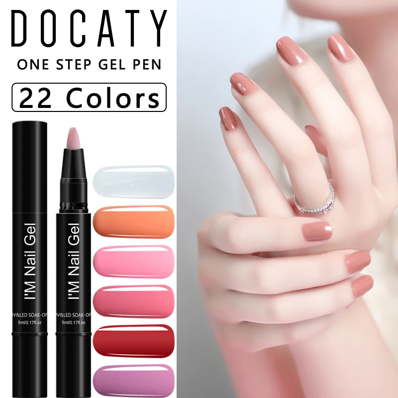 Лаки для ногтей Docaty UV LED гель-лаки дизайна гель 3-в-1 за один шаг ручка не требующая