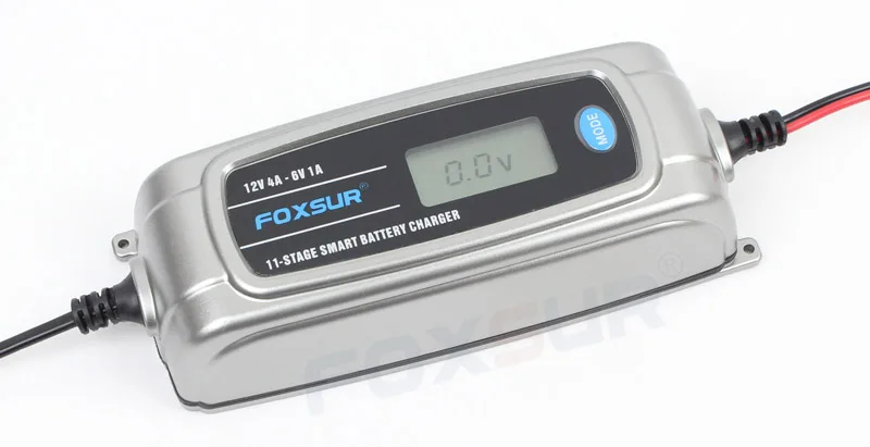 FOXSUR 6 в 12 В Автомобильное зарядное устройство с ЖК-дисплеем 11-ступенчатое умное