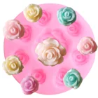 Силиконовая 3D форма в виде розы для мастики, Топпер для кексов, инструменты для украшения детского торта на день рождения, форма для печенья, выпечки шоколада