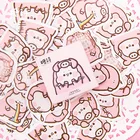 Набор милых декоративных наклеек в виде розовой свиньи, клейкие стикеры, украшения сделай сам, наклейки для дневника, канцелярские товары