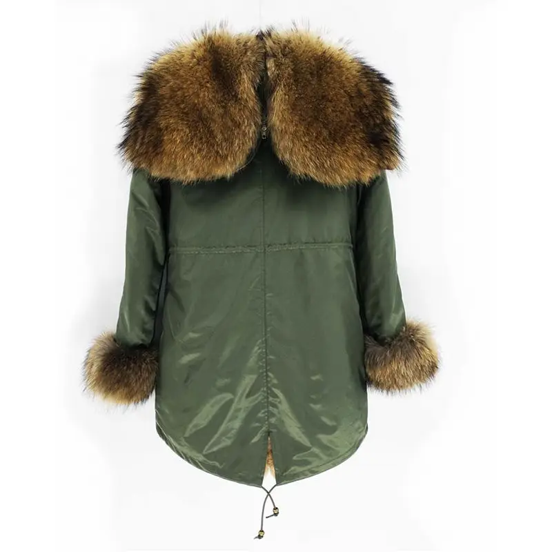 OFTBUY, пальто из натурального меха, длинная парка, зимняя куртка для женщин, воротник из натурального меха енота, подкладка из натурального кроличьего меха, уличная одежда, новинка