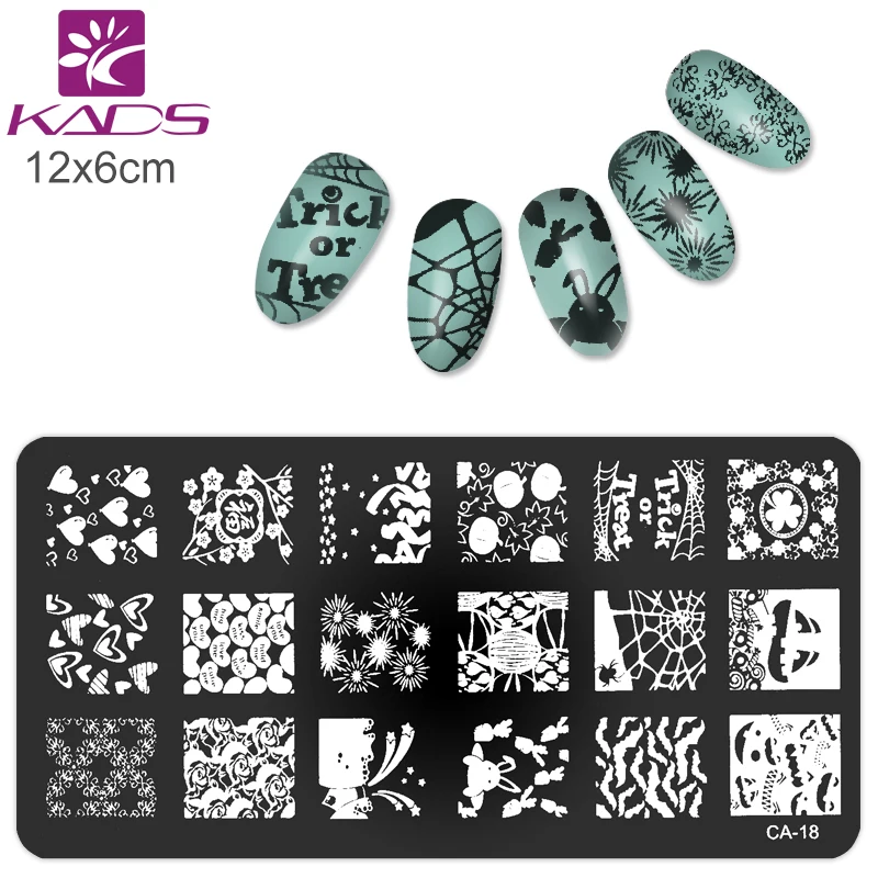 KADS CA18 Новые Прибытия Моды Серии Стали Ногтей Штамп Штамповка любит и Кролик Плиты