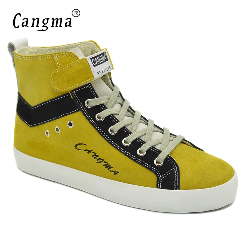 CANGMA итальянские брендовые кроссовки женские ботинки из коровьей замши