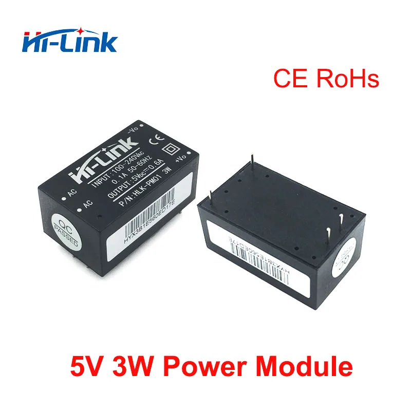 Free shipping 25pcs Hi-Link ac dc 5v 3w Buck Step Down Power Supply Module Converter Smart home control switch power module