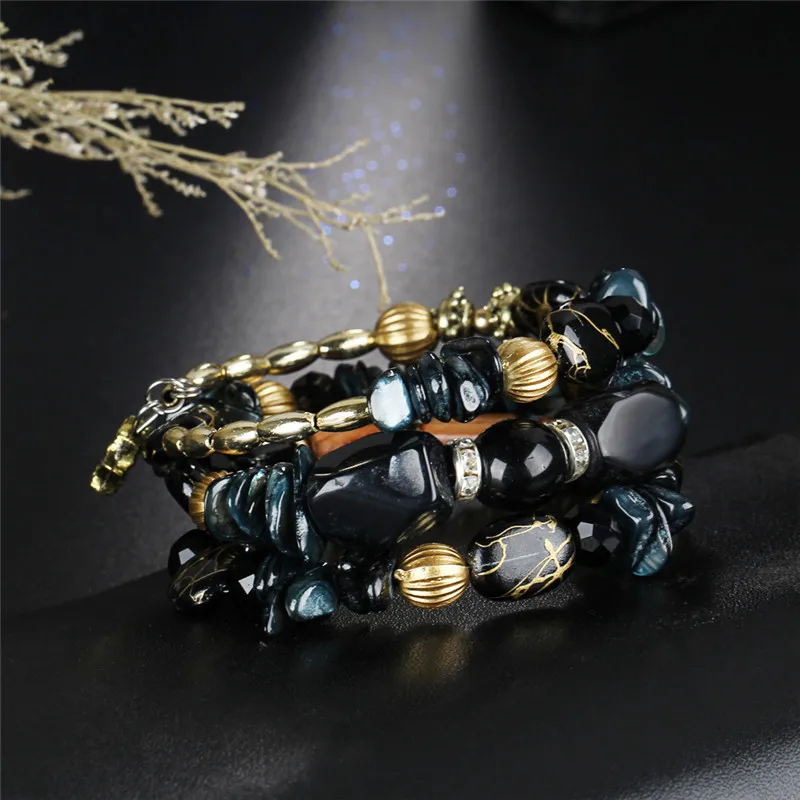 Женский винтажный браслет IF ME многослойные браслеты-шармы с бусинами для