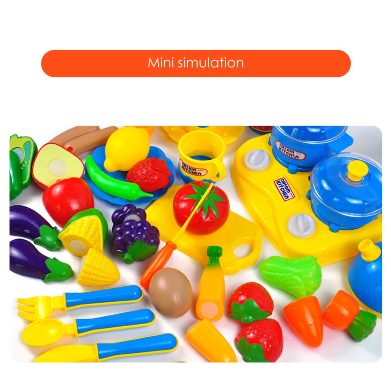Пластиковые Кухонные Игрушки MylitDear 34 шт. для резки фруктов и овощей ролевые игры