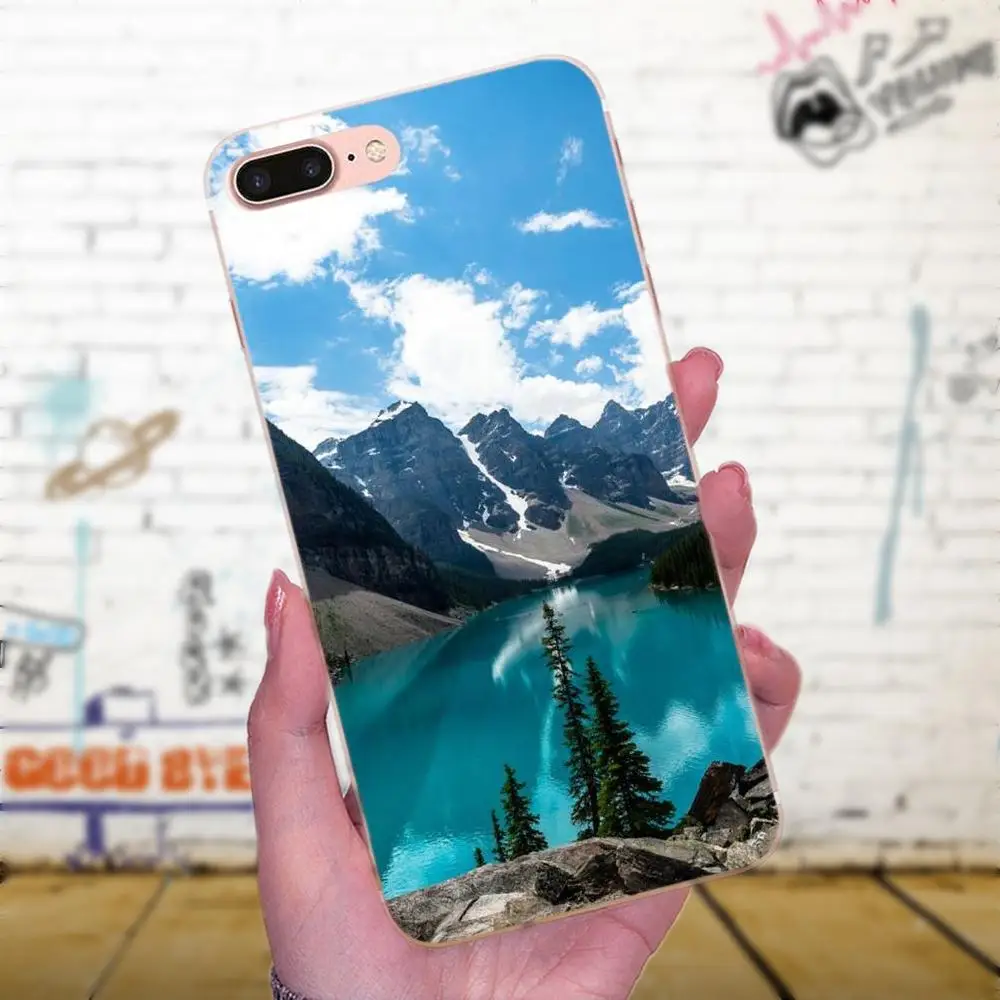 Diy рисунок ТПУ Зимний снег горный сцена для Galaxy A3 A5 A7 On5 On7 2015 2016 2017 Grand Alpha G850 Core2 Prime S2