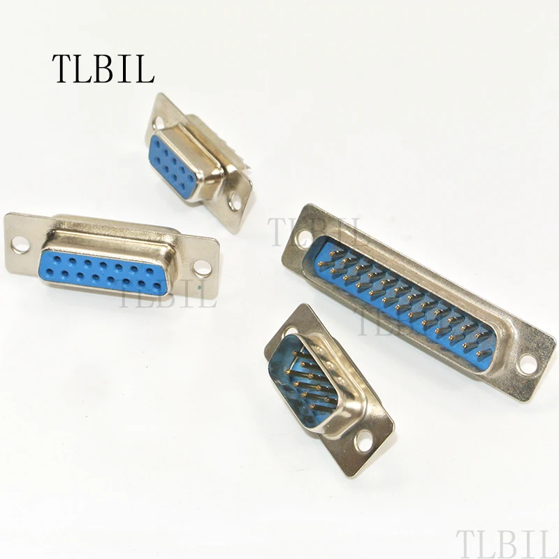 10 шт. RS232 DB9 DB15 DB25 отверстие/Pin серийный VGA 9 15 25 Pin Женский Мужской 2 ряда припоя Тип
