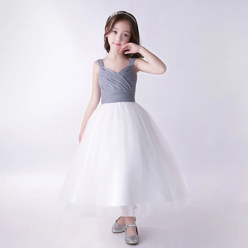Elegant Girl Dresses Fashion Kids Lace Party Tulle Flower Princess Wedding Baby Ball Gown | Детская одежда и обувь