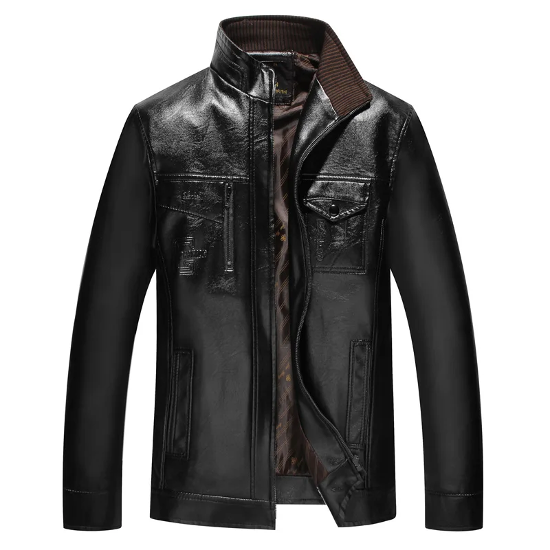 

Nice Biker Jacket Men PU Jackets Coats Motorcycle Leather Jackets Men Autumn Spring Leather Zipper Men High Quality Coat 6XL