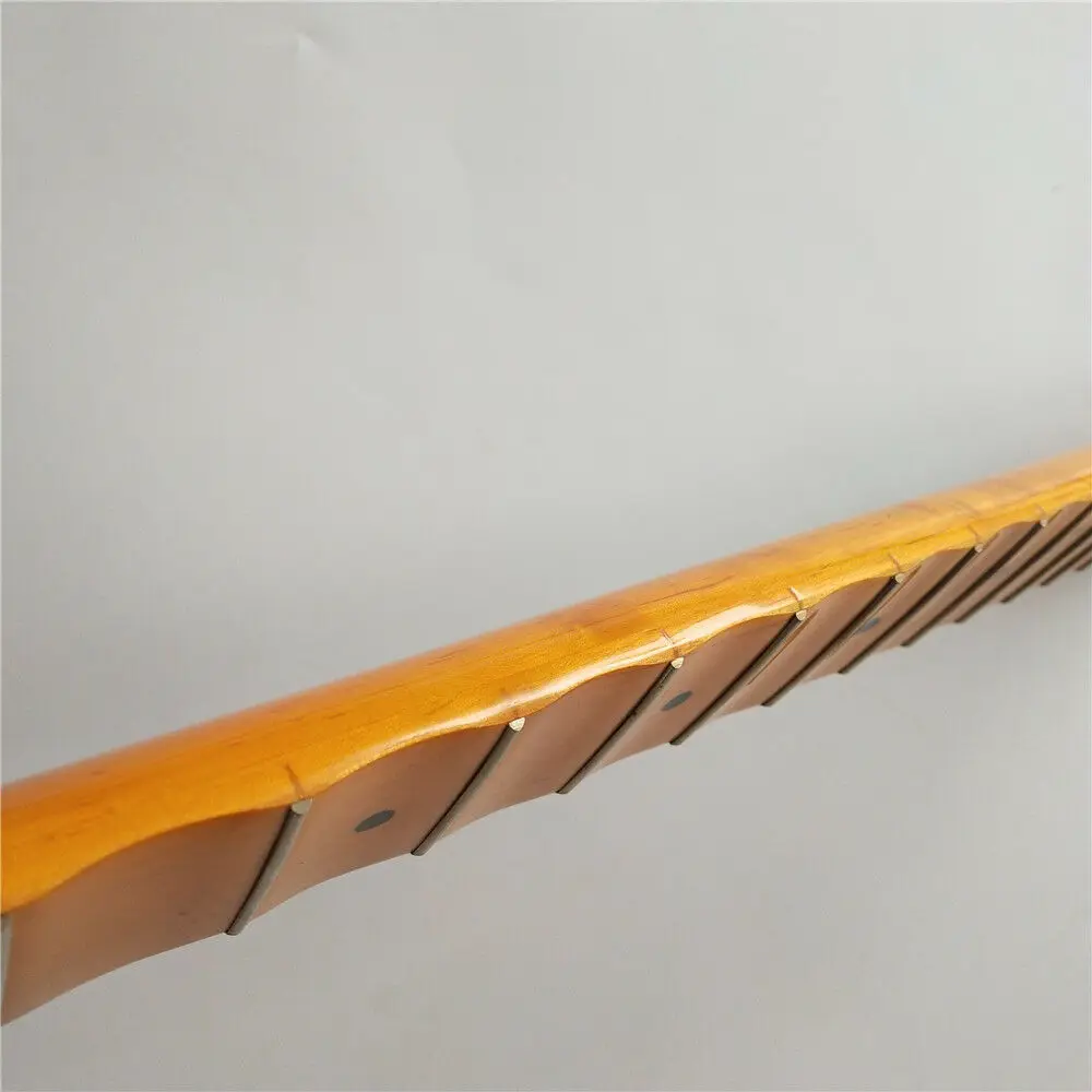 New Full scalloped Guitar Neck Replacement 24 Fret Maple ST style big headstock | Спорт и развлечения