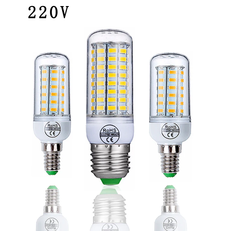 

Светодиодная лампа высокой мощности E27 E14, светодиодная лампочка SMD5730, переменный ток 220 В, лампочка-кукуруза 24 36 48 56 69 72, светодиодсветодиодны...