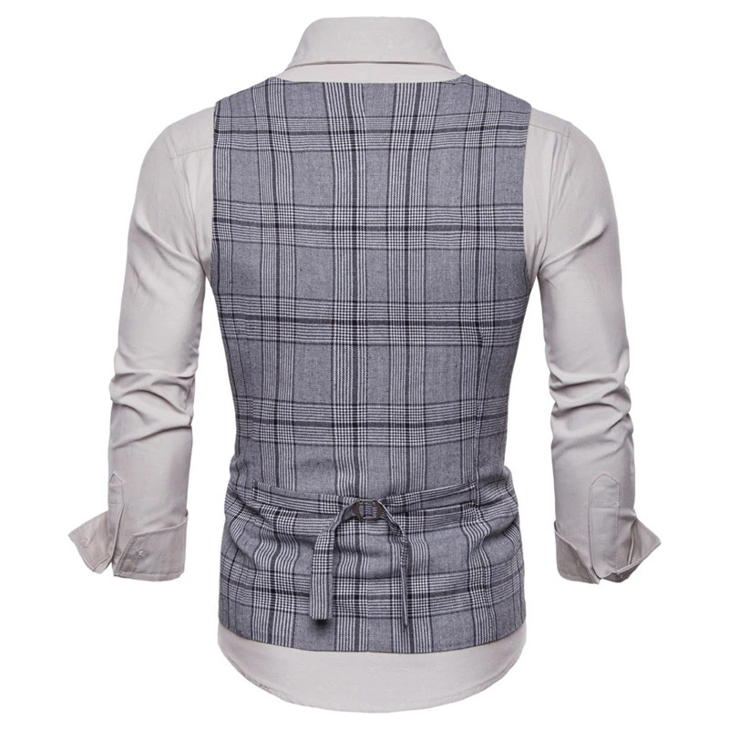 Riinr 2018 горячая распродажа мужская одежда мужской жилет Slim Fit Chaleco Hombre нежный Blaser