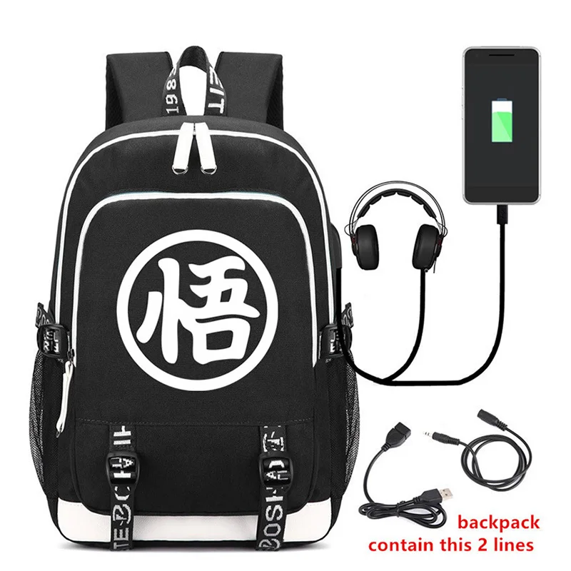 DENGPAO Dragon Ball сумка аниме USB ноутбук Водонепроницаемый рюкзак модная для книг