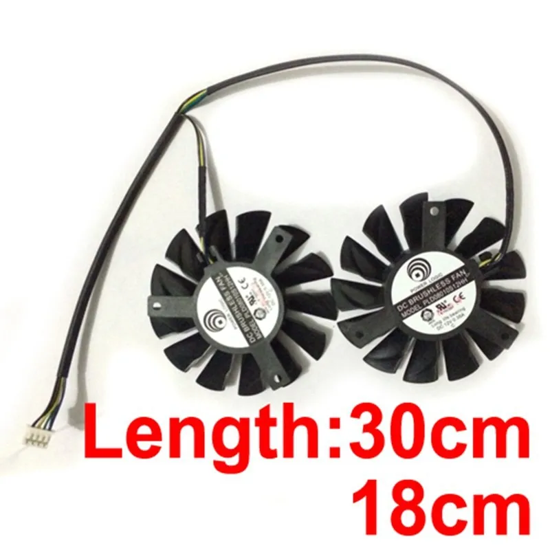 2 шт./компл. 75 мм DC 12V 0.35A 4Pin двойной вентилятор в качестве замены для MSI Twin Frozr III