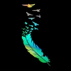 Автомобильная виниловая наклейка перо птицы для грузовика ноутбука окна бампера мотоцикла