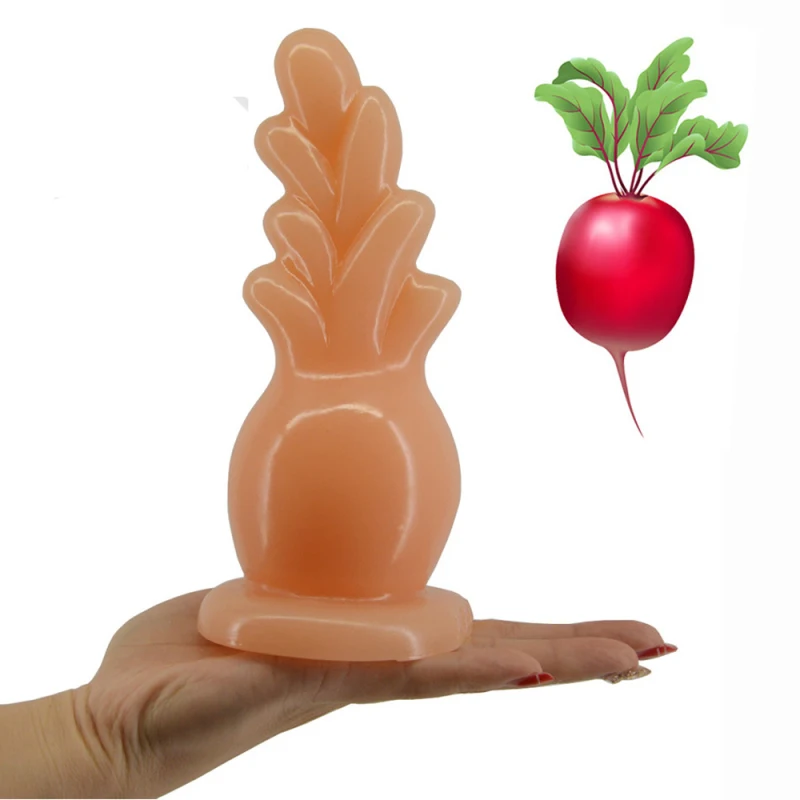 New Design Radish Shape Anal Plug Stimulation Big Dildo Anus Massager Huge Butt Erotic Stuffed Stopper Sex Toy H-2-52 | Красота и